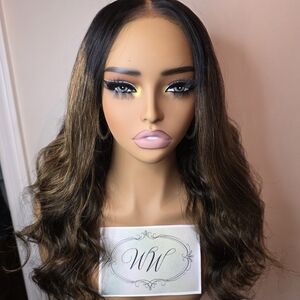 Brown Caramel Ombre Human Hair Wig